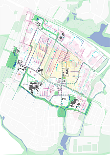 Synthesekarte aus klimatischer Betroffenheit (Hitze), Klimagerechtigkeit und Grünraumpotenzialen, bgmr 