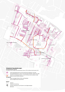 Analysekarte Klimatische Herausforderung, bgmr Landschaftsarchitekten, 2024