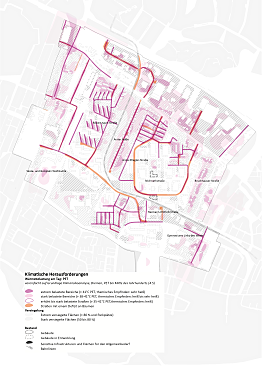 Analysekarte Klimatische Herausforderung, bgmr Landschaftsarchitekten, 2024